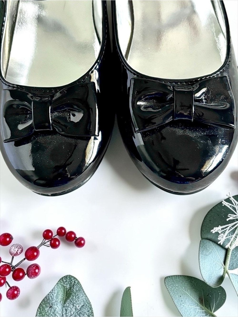 Flowers by Nina Little Girls Black Patent Dress Heels Size 2 - Picture 11 of 13